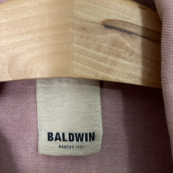 NEW Baldwin Dusty Pink Button Up Denim Jacket XS Cotton & Stretch - Picture 2 of 6